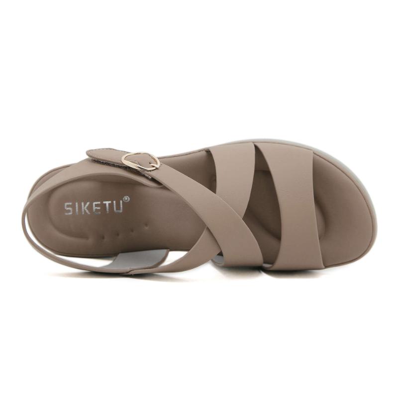 Fashion Summer Sweet Sandals For Women Generous And Fashionable Comfortable Large-Sized Thick-Soled Sandals Beach Shoes Velcro Stickers