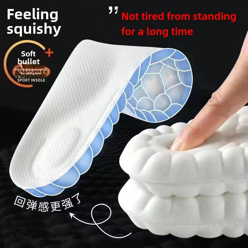 1 Pairs High Elasticity Latex Sport Insoles Soft Shoe Pads Arch Support Orthotic Insoles Breathable Deodorant Shock Absorption Cushion