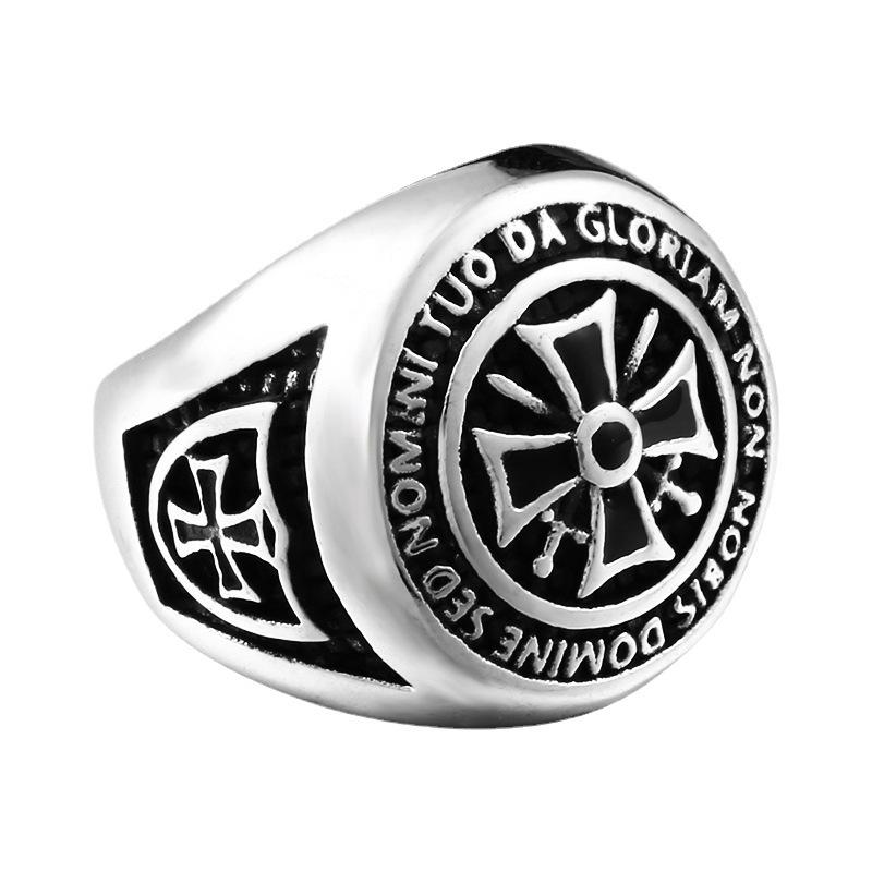 Anello Gioiello da Uomo Crociata Cavalieri Templari Vintage