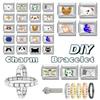 Cute Animal Series Dragonfly Flower Cat Corgi Dog Italian Charm Links Fit 9MM Stainless Steel Bracelet DIY Jewelry Making Gift