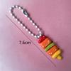Funny Barbecue Keychain Creative Simulation Food Keyring Mini Meat Skewer Model Pendant Bag Hanging Ornament Gifts
