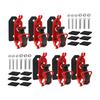6 Pieces Hinged Tool Clamp with Rubber Strap SpaceSaving Hatchet Mounting Easy to Install Axe