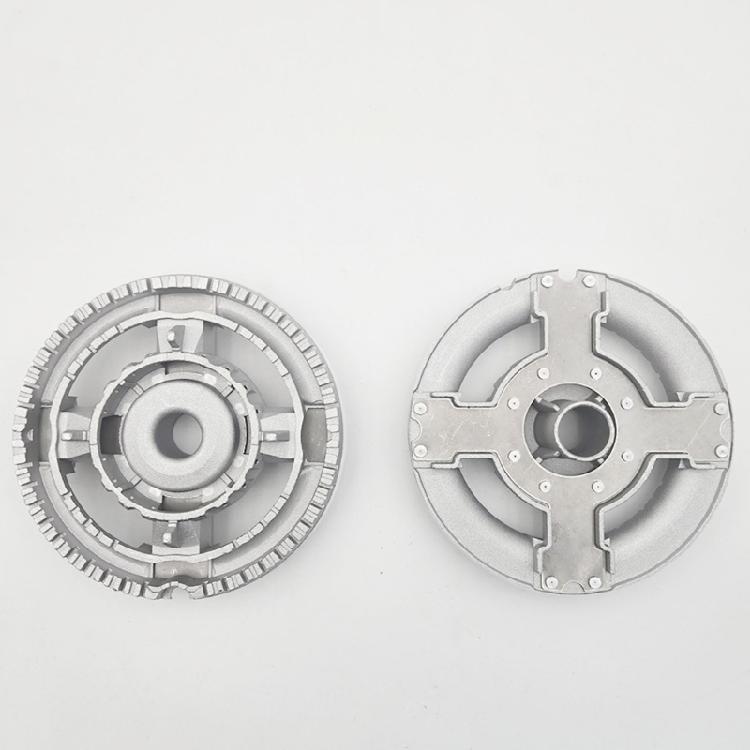 Cooktop Burners Head Set with Divider and Base Efficient Combustion Metal Construction Stable Design for Home Kitchens