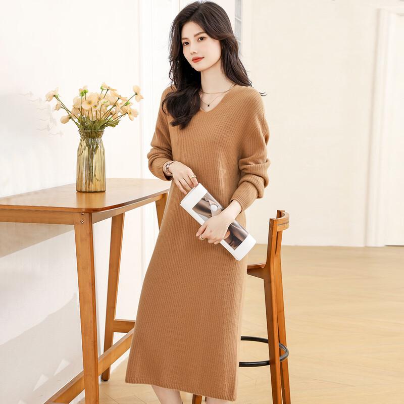 

Mocana Women s Wool Blend Hooded Mid-Length Dress M