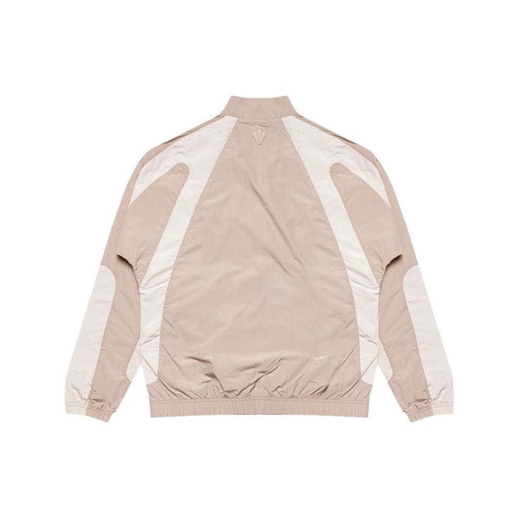Nike X Nocta SS24 Zweifarbige Logo-Stehkragen-Sportjacke Herrenjacke Beige FN7666-200
