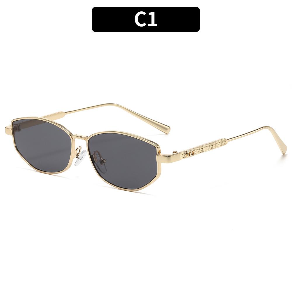 Fashion Korean Version Of Small Frame Metal Sunglasses, High-End Street Photography, Versatile Personality, Trendy Sunglasses, Uv-Proof Glasses