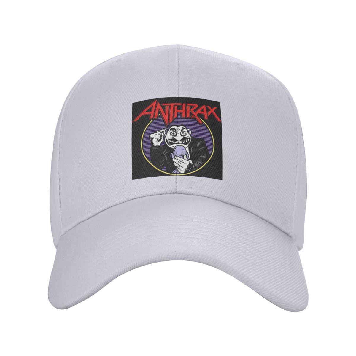 

Музыкальная группа Anthrax Логотип Бейсболки Snapback Мужские Женские Кепки Регулируемая Кепка Спортивная Бейсболка Кепка One Size