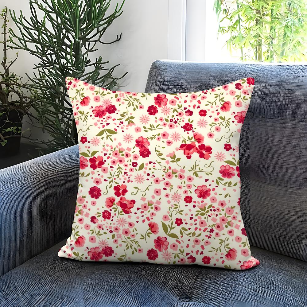 Flowers and plants Cushion Cover Comfortable Reversible Pillow Cover Ideal for Car Sofa Bedroom Beyond