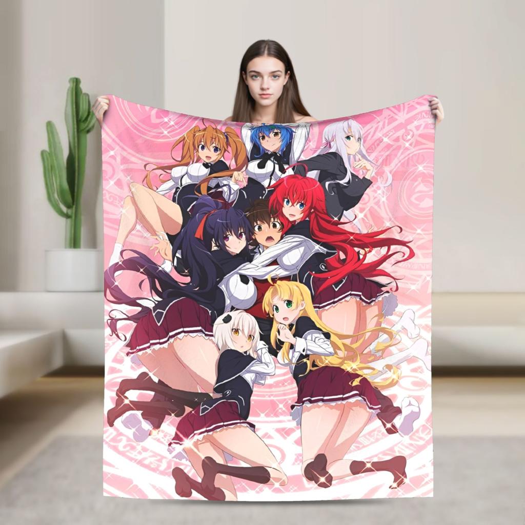 High School DxD Anime Blanket Quality Warm  Bedding Throws Autumn Travel Office Couch Chair Pattern Bedspread
