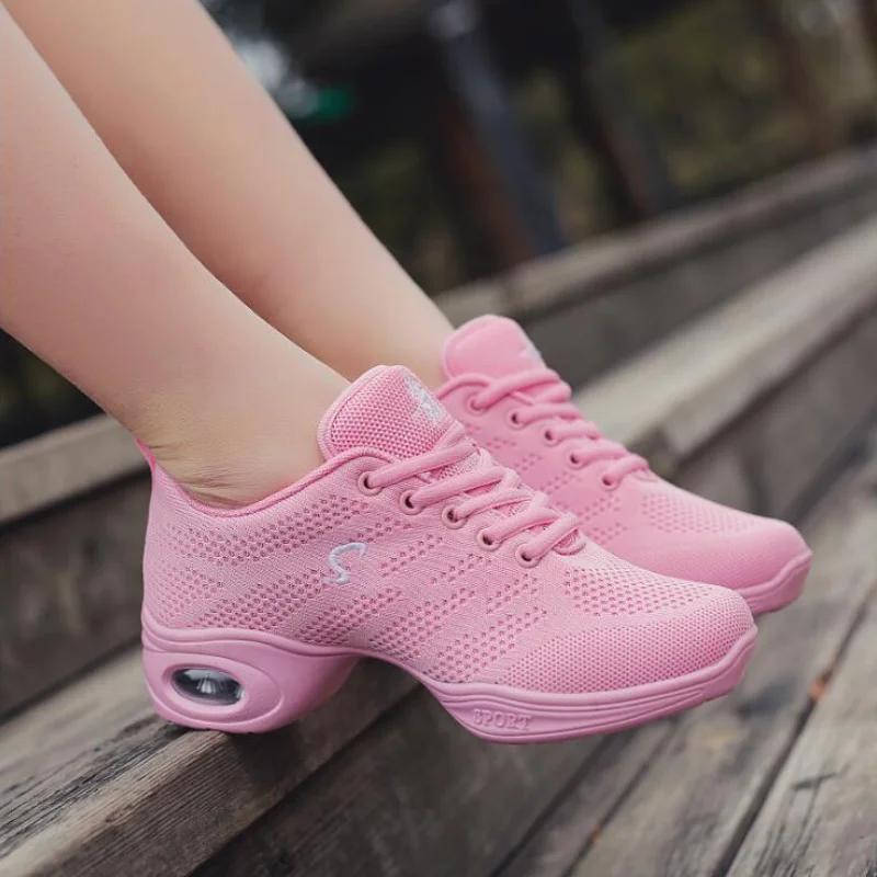  Woman New Dance Shoes Girls Sports Soft Outsole Breath Women Practice Dancing Shoe Modern Jazz Ballet Shoes Sneakers