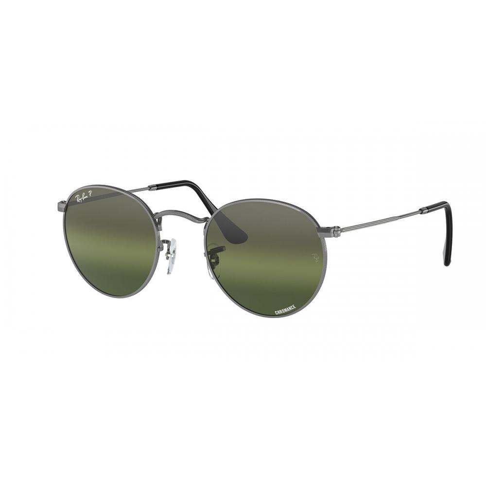 Ray Ban Rb3447 Round Metal Polarized 004 G4 Men Sunglasses Gunmetal/50-21-145