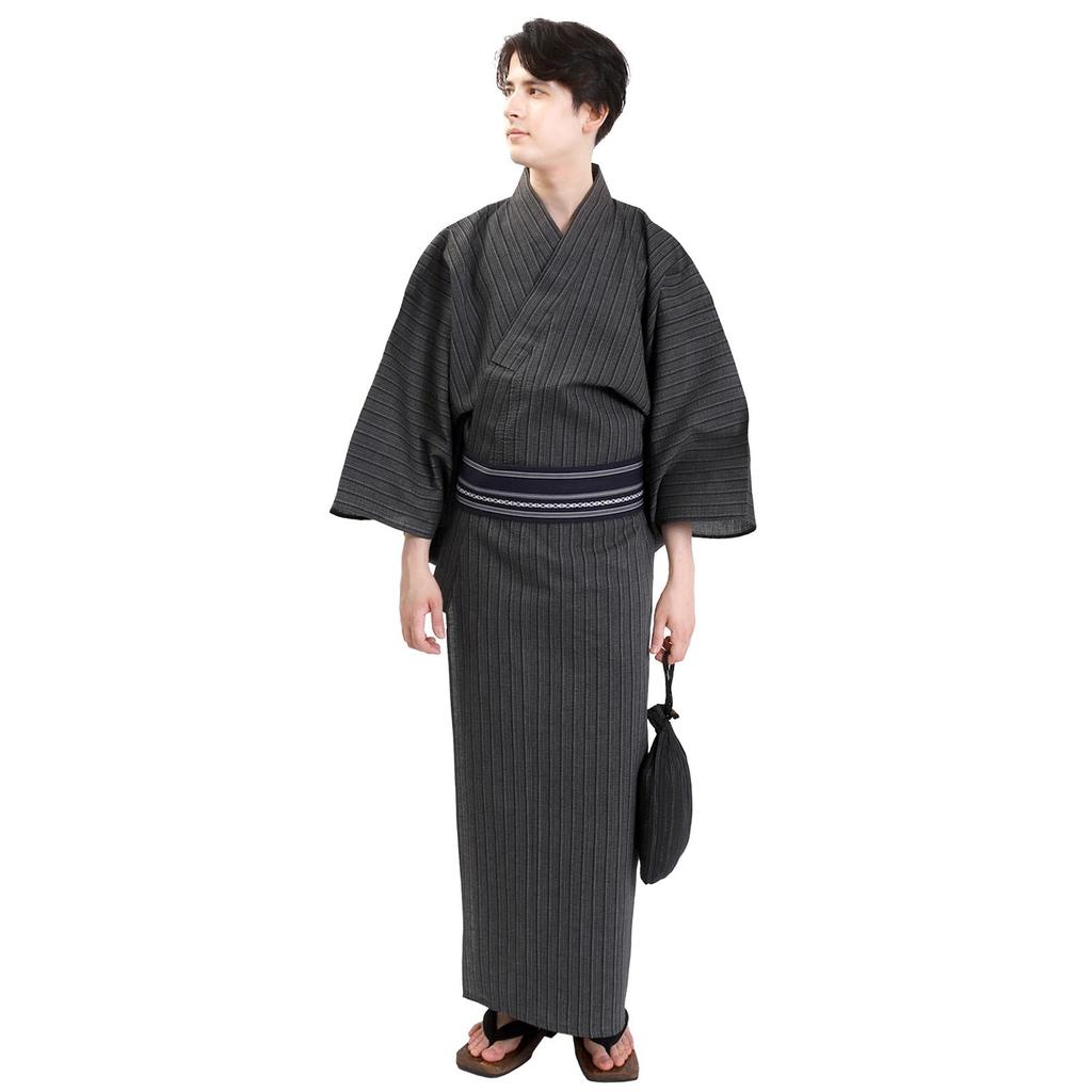 Fuuka Yukata Obi ir juosmens juosta Medvilnė ir dydis Mėlyna Stačiakampė Tamsiai mėlyna WN13L Vyriškas 3 dalių komplektas, Linas, L, (Juosmens virvutė/Kvadratinis obi/B45 Mėlyna)