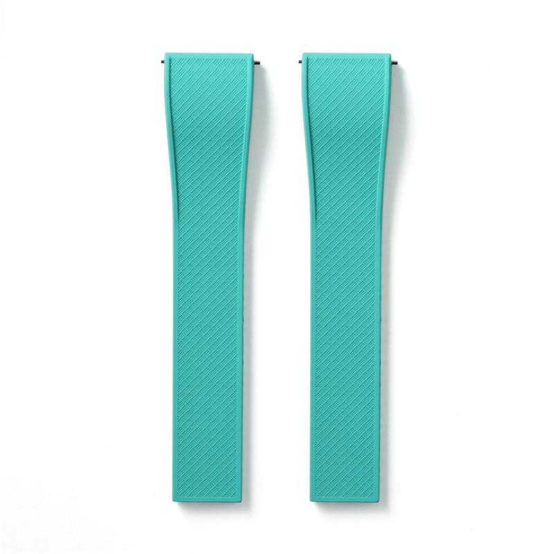 

Fluoro Rubber Watch Band FKM Tropic Strap 18/19/20/21/22mm Folding Buckle Quick Release Cut to Size Bracelet for Men Women 22mm
