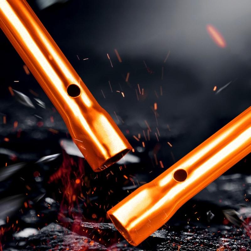 Universal Spark Plugs Socket Wrench Set 2 In 1 Tool With Reinforced Head And Extended Handle Option For Narrow Space