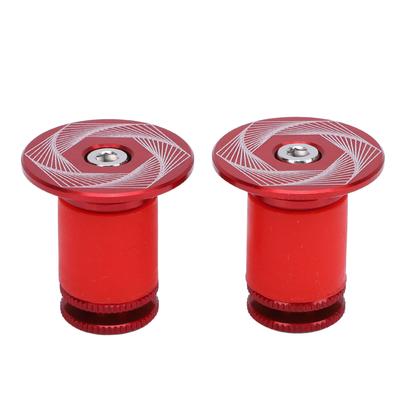 2PCS Bike Handlebar Plugs Aluminum Alloy Silicone Expanding Locking Bar End Caps Replacement for