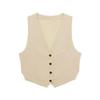 2024 Summer Women's Solid Color Fashion Split Vest & Shorts Set