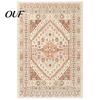 Vintage Ethnic Pattern Floor Decor Area Rug, 6 x 4Ft Living Room Soft Washable Low Pile Non Slip Mats for Persian Style Indoor Carpet with Backing