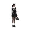 Spring and autumn 2026 new female rich daughter waist thin French strap fake two-piece dress children