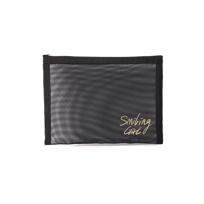 

Черная сетчатая косметичка женская дорожная повседневная сумка на молнии органайзер для хранения косметики