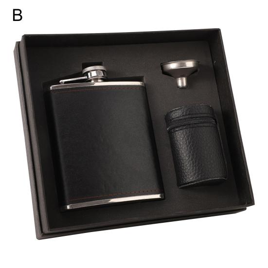 1 Set Hip Flask Shock-proof Good Sealing Capacity Portable 7oz Whiskey Liquor Pocket Flask for Man