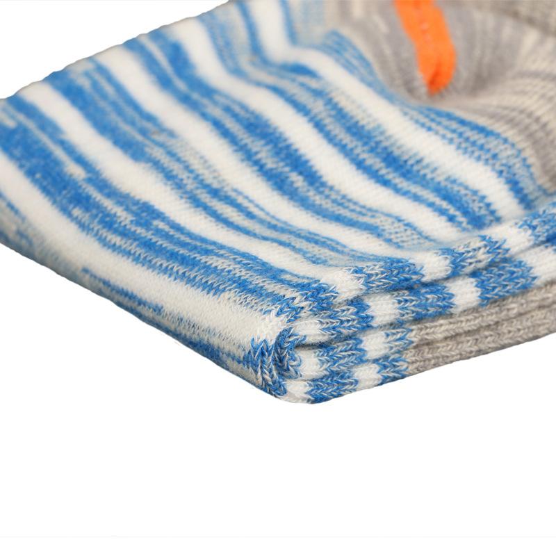 Spring and Summer Anti-drop Combed Cotton Striped Boat Socks for Men, Silicone Anti-slip Socks and Invisible Socks