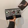 Premium bag women's new versatile small fragrant chain messenger bag fashionable diamond-encrusted clutch bag dinner bag