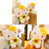 Adorable Cartoon Sunflower Kt Cat Plush Toy Soft Cuddly Pillow Gift For Birthdays