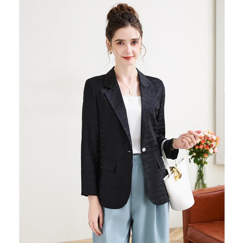 TUHUANG Mulberry Silk Jacquard Blazer 2XL