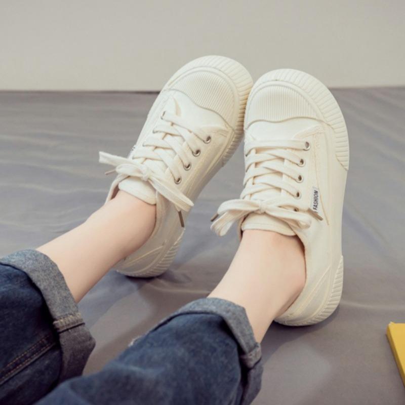 New Women Chunky Canvas Shoes Summer Versatile Girl Wedge Espadrille Shoes Female Casual Sneaker Flat Shoe  De Mujer