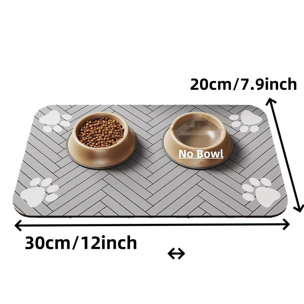 

Absorbent Pet Feeding Mat, Waterproof Placemat for Dog & Cat Food & Water Bowls, Quick-Dry Rubber Backing, Non-Slip Pet Mat