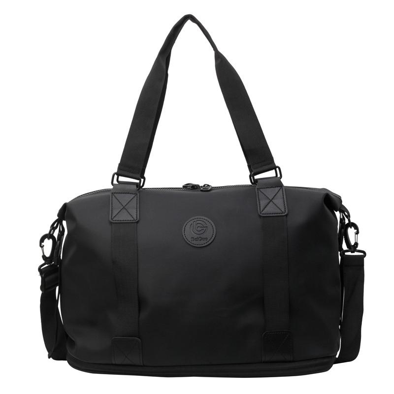 

Men s and women s expandable fashion and leisure color contrast going out portable travel bag dry and wet separation sports fitness bag чорний