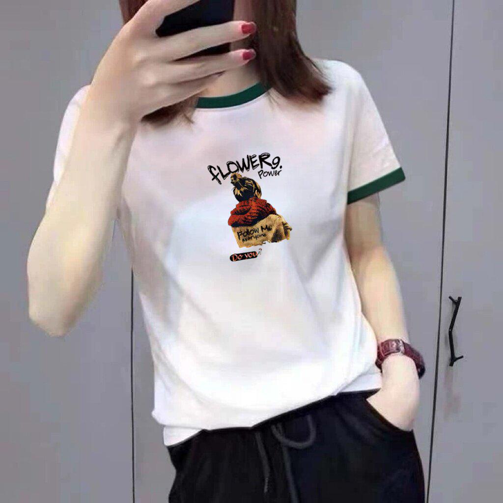 Popular Women's Color-Block Letter Print Short-Sleeve T-Shirt for Middle-Aged and Elderly Mothers - Slimming and Versatile.