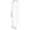 vidaXL Wall Mounted Wine Rack for 36 Bottles Golden Iron