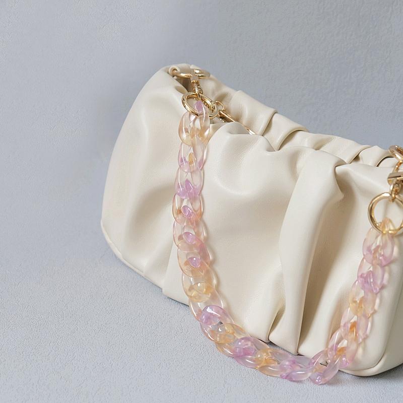 New Woman Bag Accessory Parts Neon Chain Candy Crossbody Resin Luxury Strap Women Hanging Chains Acrylic Shoulder Chain