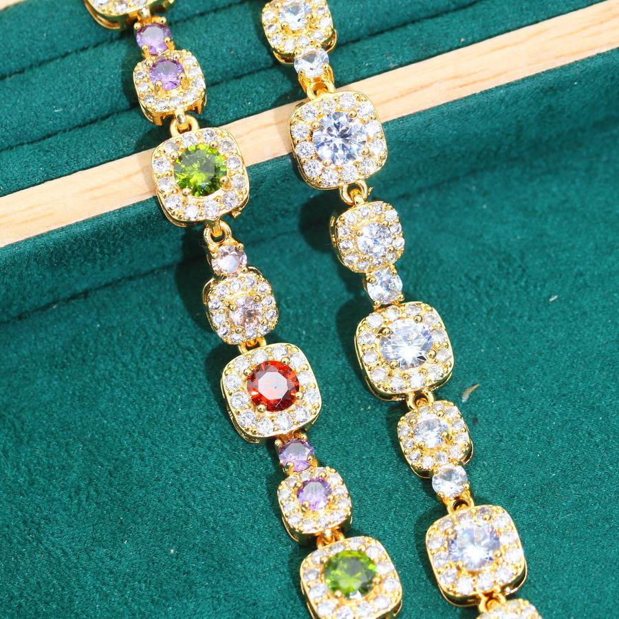 Popular New Jewelry Fashion Color Treasure Square Bracelet