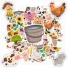 35pcs Cute Farm Animals Stickers Cartoon Harvest DIY Stickers Nature Stickers For Guitar DIY Skateboard Laptop Luggage Decor