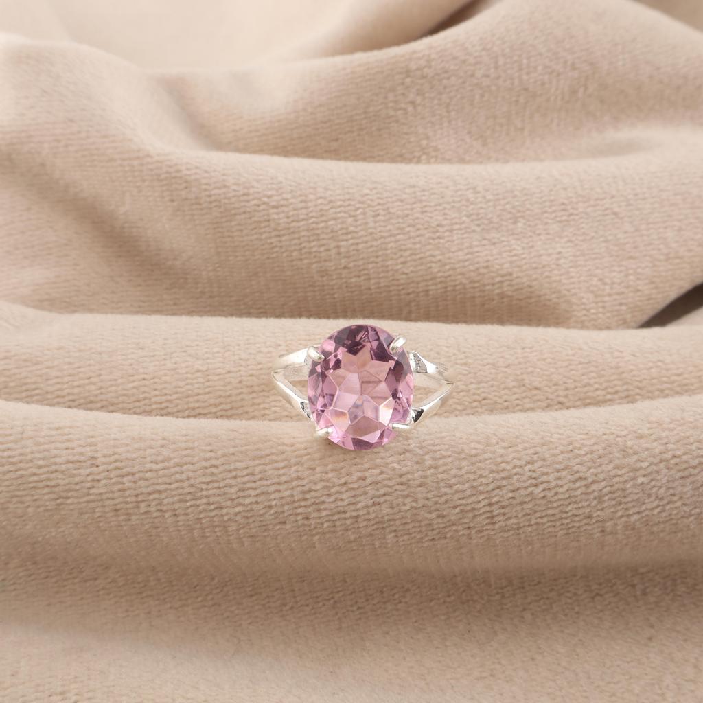 Morganite Gemstone Handmade Silver Ring 925 Sterling Silver Women Jewelry For Anniversary Gift RR-75-4