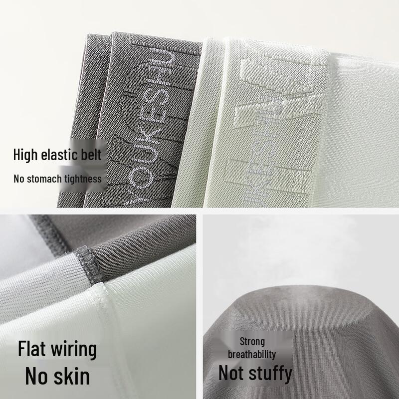 YOUKESHU Men's Modal Antibacterial Boxer Briefs