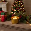 Modern Holiday Candle Cup With Polishing Aluminum Finish Candlestick Liners Case For Christmas Dining Room Decorations