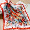 Popular Shawls Europe And America Fashion Bandannas Wild leopard print Sunscreen 90X90CM Bandanna Luxury Square Silk Scarves