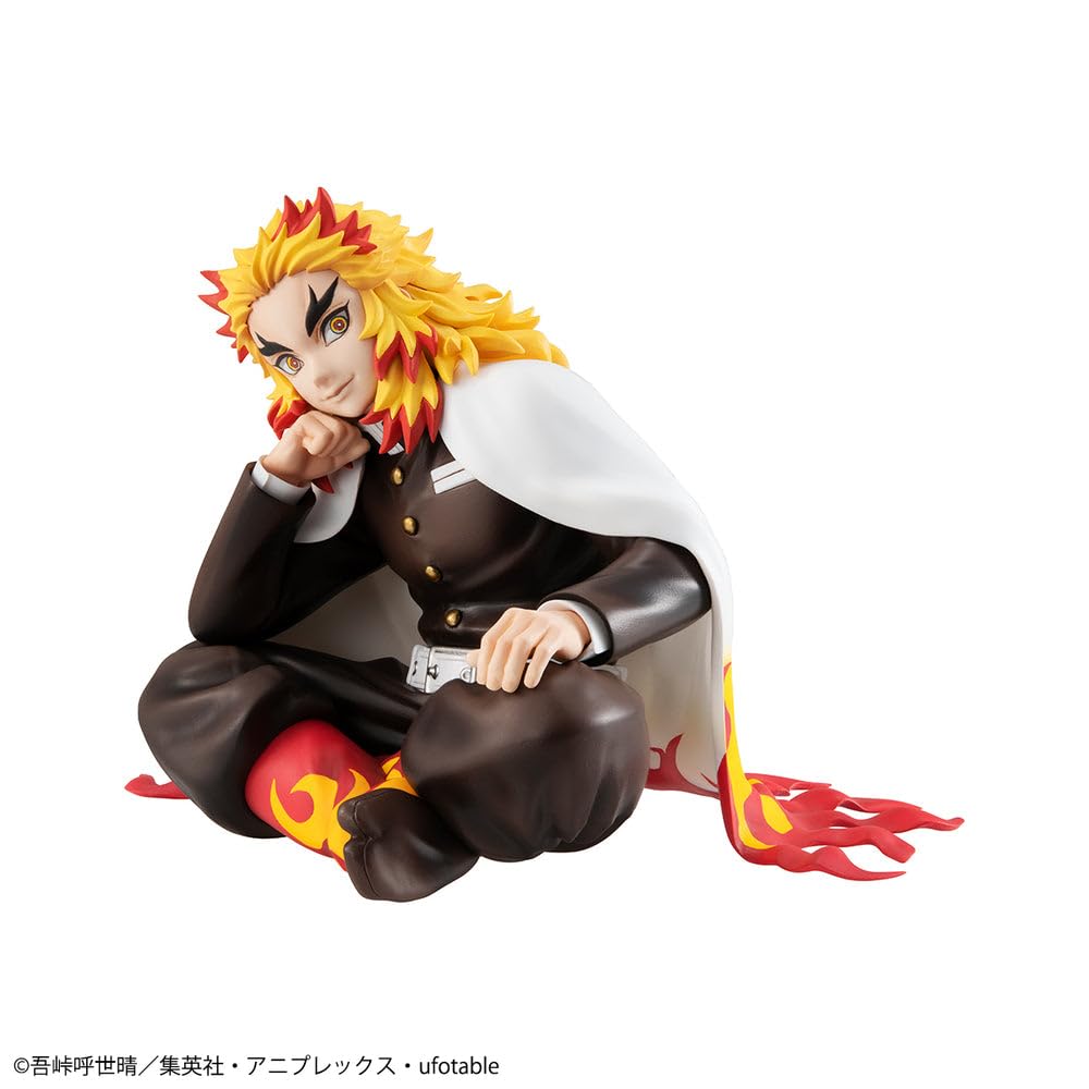 Serie Dämon Kimetsu no Yaiba Tenohira ca. 90 mm PVC bemalte fertige Figur GEM. Jäger Rengoku-san
