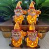 Light-Up Pumpkin Old Man Halloween Yard and Home Decor Resin Craft