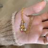 Vintage Style Light Luxury Fashion Collar Chain Heart-shaped Lock Clasp Necklace for Women Party Wedding Romantic