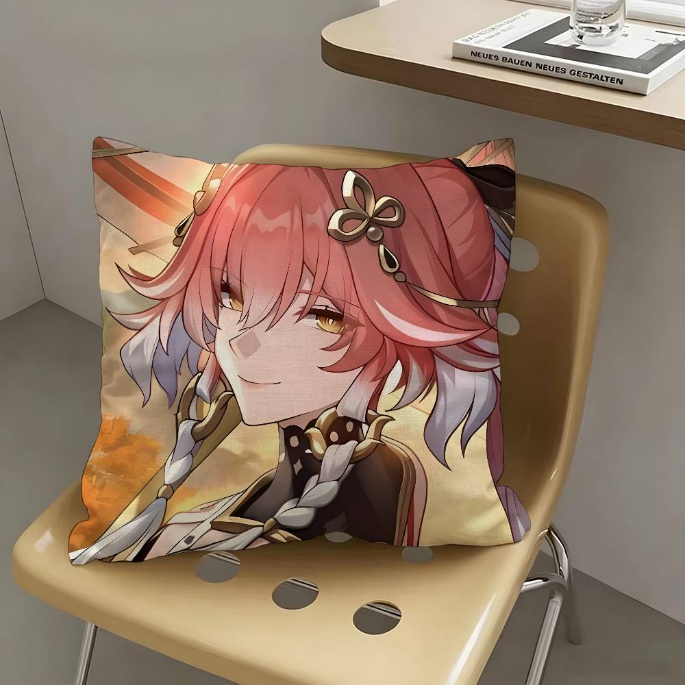 1pc Hot Game Wuthering Waves Changli Pillow Case Fashion Square Pillowcase Bedroom Sofa Room Ins Decoration Leisure