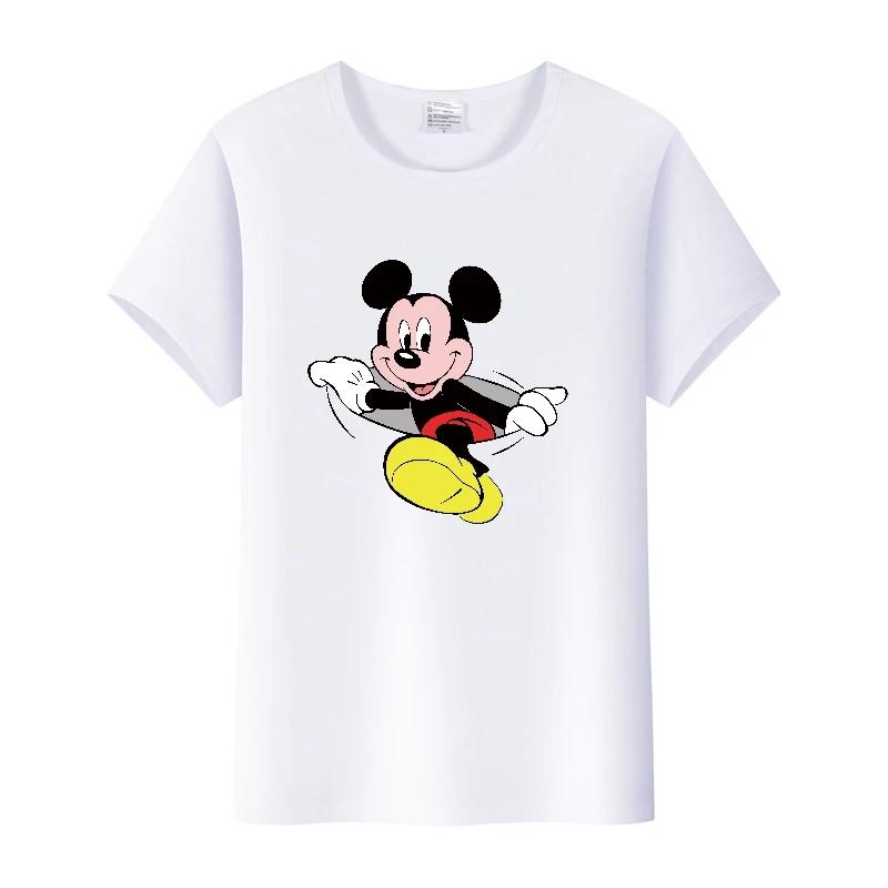 Funny Cartoon Tshirt Top Summer Blouses Short Sleeve T-shirt White Tee Mickey Mouse Graphic Clothes Gift Unisex
