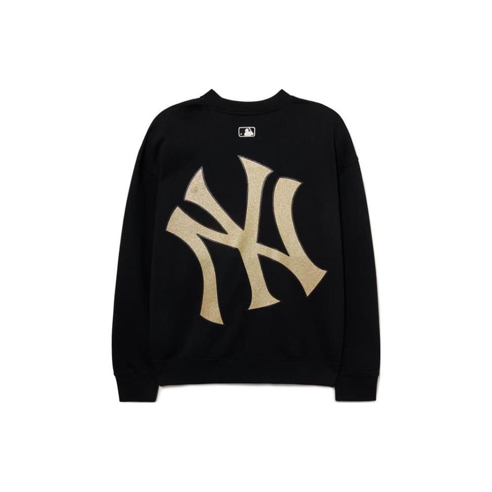 MLB Sweatshirts Unisex Black Crew Neck Moderate Regular 3AMTB1034-50BKS