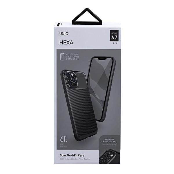 Uniq Etui Hexa Iphone 12 Pro Max 6,7Czarny/Midnight Black
