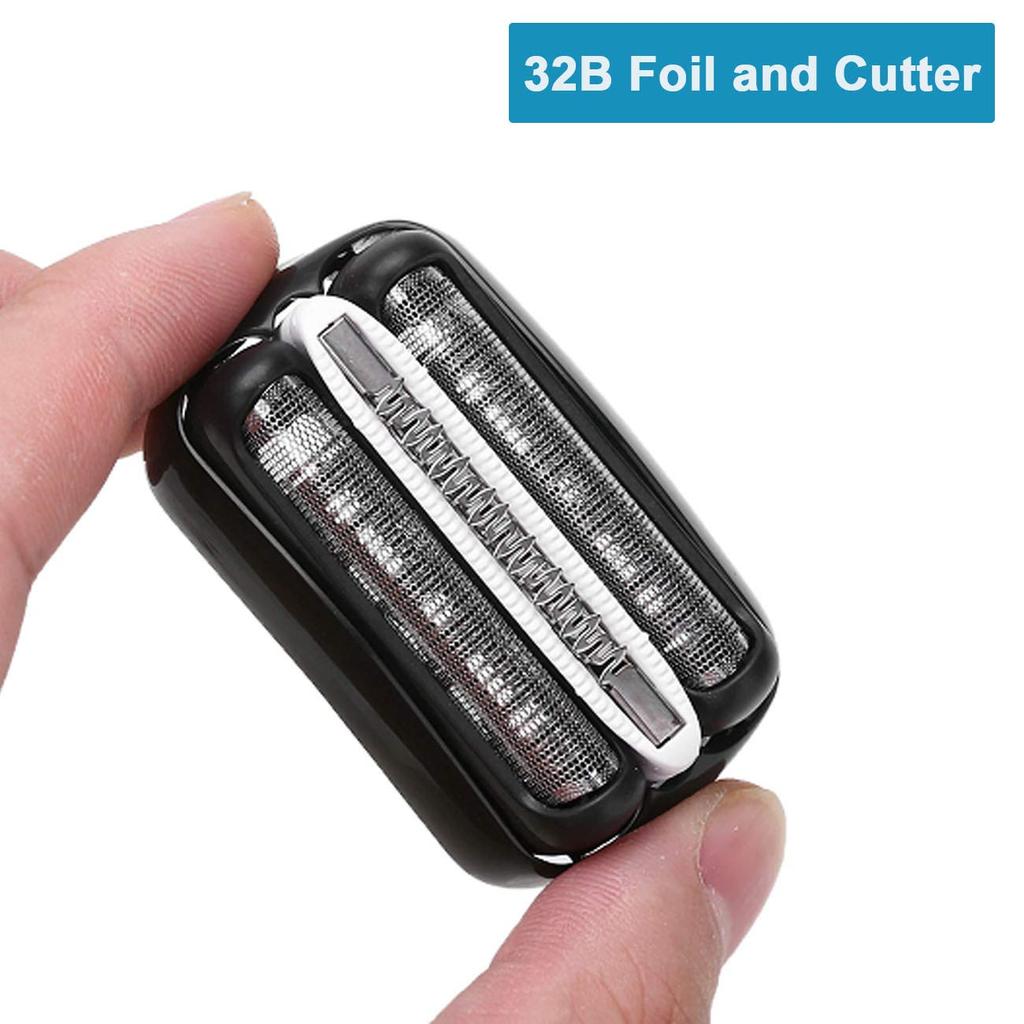 32B Shaver Foil Replacement and Cutter for Compatible with Braun Series 3, Shaver Razor Blade Cassette Head Compatible with Braun 320 330 340 350CC