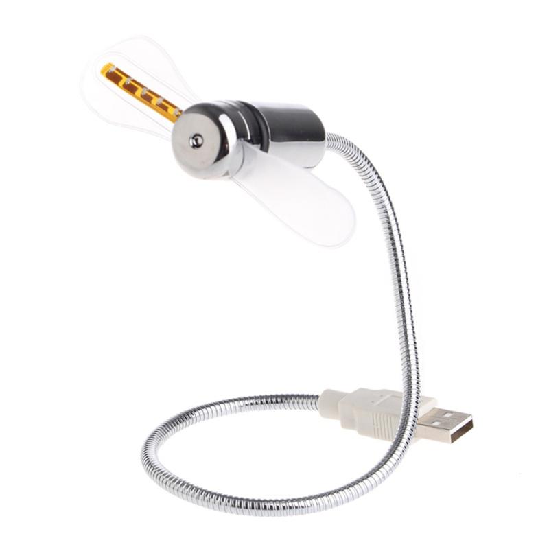 hot! Usb Rechargeable Mini Time Fan With Temperature Display And Led Light Cooling Gadget Holiday Gifts