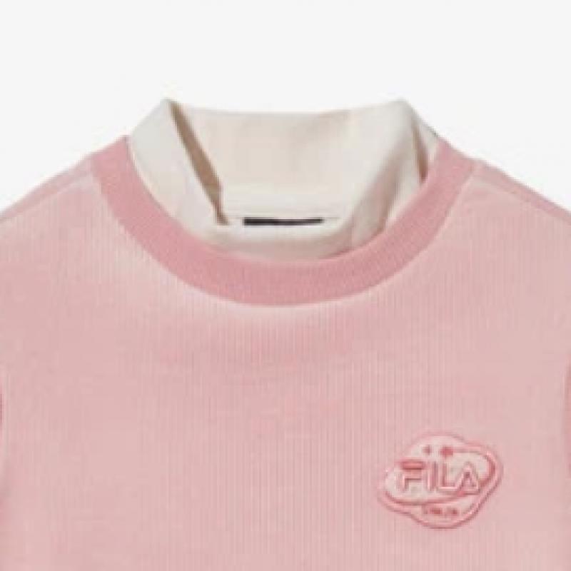 [fila Kids] Tod Planet Embroidered Velour Ribbed Set  Fk2fsg4501x Lpk  q0zFk2fsg4501xLpk